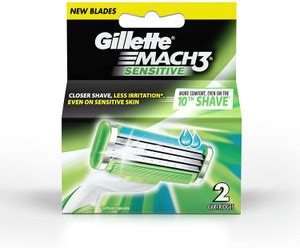 Gillette Mach 3 Sensitive Manual Shaving Razor Blades - 2s Pack ...
