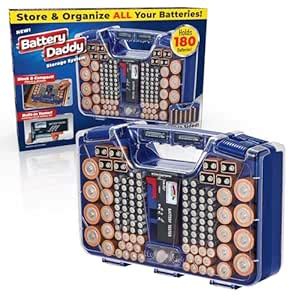 Ontel Battery Daddy - Battery Organizer Storage Case with Tester ...