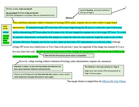 Sample APA Abstract | PDF | Paragraph | Abstract (Summary)