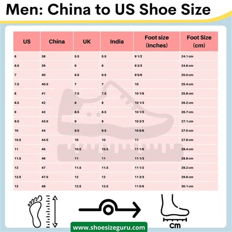 What Is My Shoe Size In China - Free Printable Download