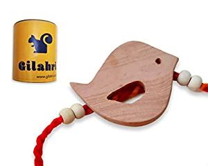 Gilahri Handicrafts Chidiya Udayagiri wooden carved Rakhi; Reused as ...