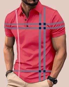 ENITOR Checkered Men Polo Neck Orange T-Shirt - Buy ENITOR Checkered ...
