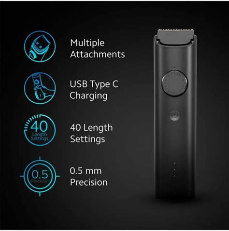 Mi by Xiaomi Grooming Kit Trimmer 90 min Runtime 40 Length Settings ...
