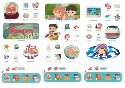 Ponyo Full Homescreen Layout 𓆝 𓆟 𓆞 in 2025 | Homescreen, Ponyo ...