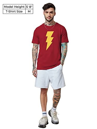 Buy The Souled Store Official Shazam: Thunderbolt Mens and Boys Half ...