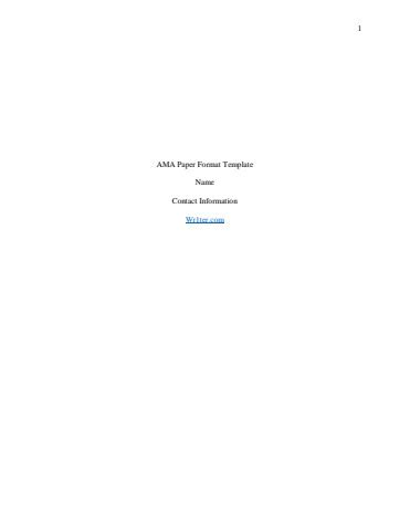Image result for AMA Format Example Paper Template
