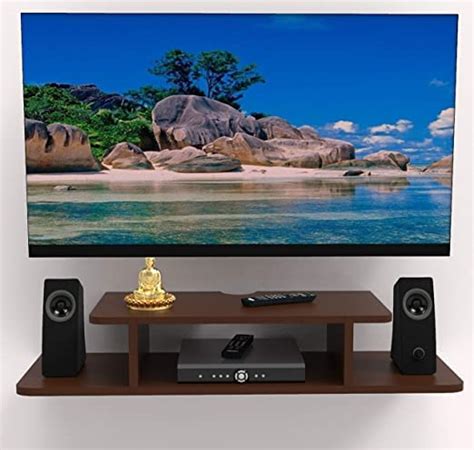 LIFE ART SHOPPEE Wooden Floating TV Entertainment Unit Wall Mounted ...