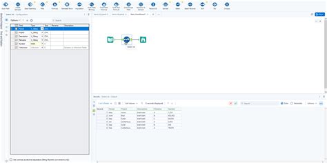 Alteryx Table Tool 的图像结果