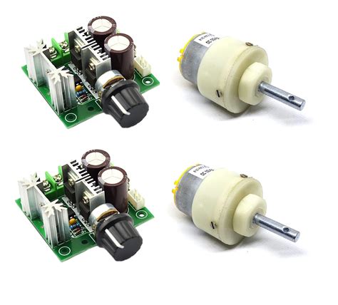 INVENTO 2pcs 12V 5 Kg-cm 200 RPM 6mm Shaft 5 Kg-cm Torque Geared DC ...