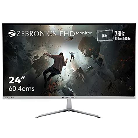 ZEBRONICS 24 Inch (60.4 Cm) Widescreen 1920 X 1080 Pixels LED Monitor ...