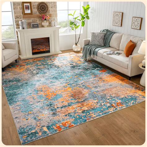 Amazon.com: Istana 9x12 Area Rug - Multi/Blue 9 x 12 Area Rugs for ...