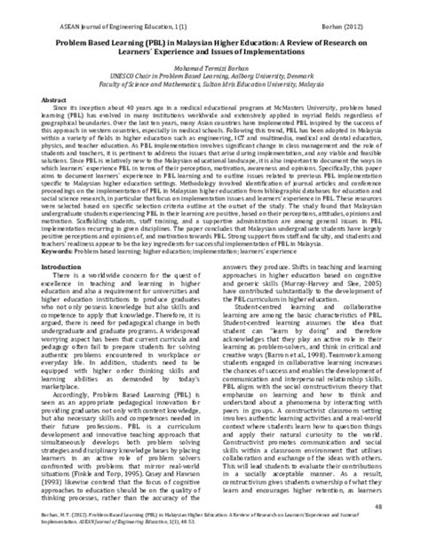 Image result for Problem Based Learning Higher Education