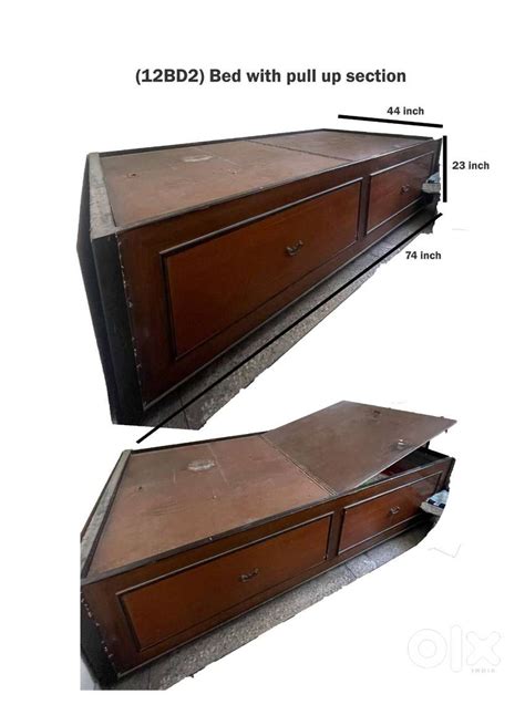 Twin XXL Wooden bed with pull up box storage - Beds & Wardrobes ...