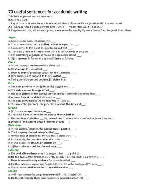 Image result for Academic Sentences Examples