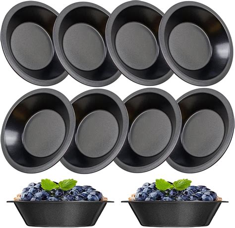 Amazon.com: RHBLME 10 Pack 4 Inch Mini Pie Pans, Black Tins Round T ...