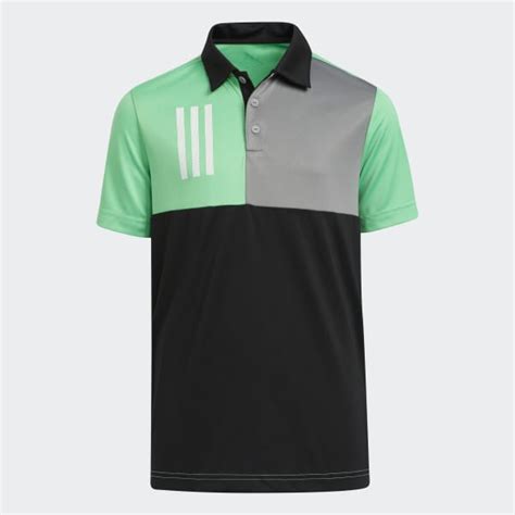 adidas 3-Stripes Chest Primegreen Golf Polo Shirt - Black | Free ...