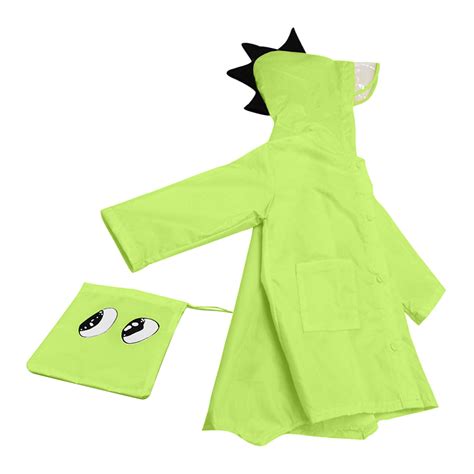 Amzcrzy Rain Poncho Kids,Dinosaur Waterproof Rain Coat with Hood ...