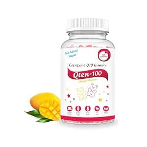 GEUM Qten-100 Coenzyme Q10 Gummies Mango Flavor | Pack of 1 | 30 Vegan ...