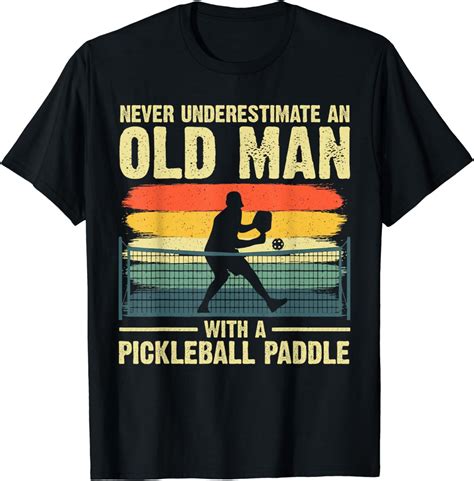Cool Pickleball Design For Men Grandpa Pickleball Player T-Shirt ...