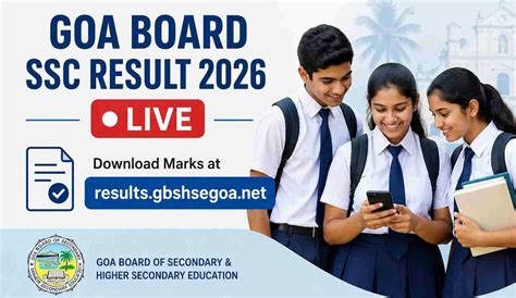 Goa Board SSC Result 2026 LIVE: GBSHSE Class 10th Result OUT; Download ...