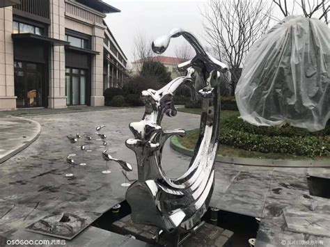 福州企业标识 镜面花纹不锈钢坛子雕塑 酒坛定制|资源-元素谷(OSOGOO)
