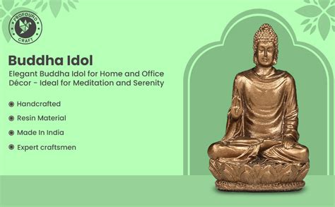 Buy Profound Craft Resin 3" Gautam Buddha Copper Finish Hindu God ...