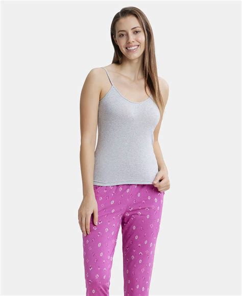 Buy Super Combed Cotton Rib Camisole with Adjustable Straps and ...