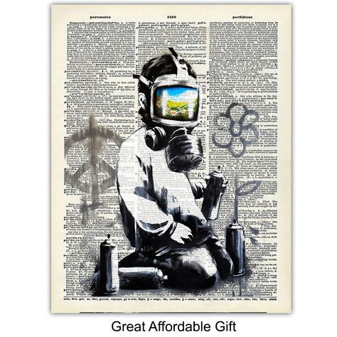 Buy Banksy Wall Art Poster Set - 8x10 Graffiti Street Art Room Decor ...