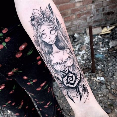 Image result for Tim Burton Corpse Bride Tattoo Stencils