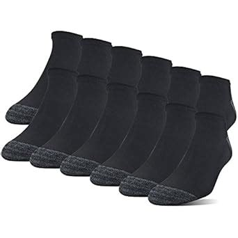 Gildan Men's Polyester Half Cushion No Show Socks, 12-Pack, Black, Shoe ...
