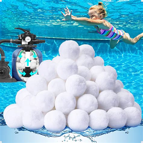 Amazon.com: QwayHome 1.54 lbs Pool Filter Balls, Reusable Filter Sand ...