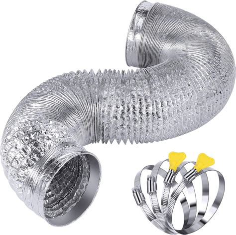 Steelsoft Heavy Duty Dryer Vent Duct Hose 4 inch 8 Feet,Extra Thick ...