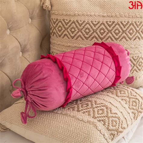 Pink Designer Bolster Cover for Colorful Bedrooms – Aawrun