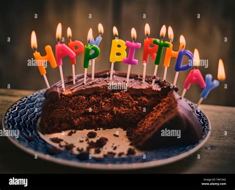 Happy Birthday Chocolate Cake With Candles at Milla Anstey blog