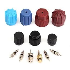 Atoz prime 6Pcs Air Conditioning Valve Core+7Pcs A/C System Cap Kit ...