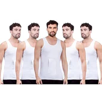 Buy Amul Comfy Men's Cotton White Interlock-Fabric Sleeveless Vest with ...