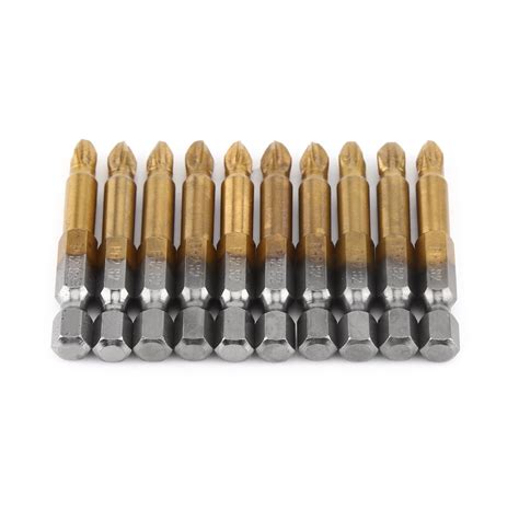 10pcs Philips Screwdriver Bits Set Magnetic PH2 1/4 Inch Hex Shank ...
