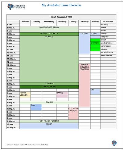 Image result for Time Management Activity Worksheet