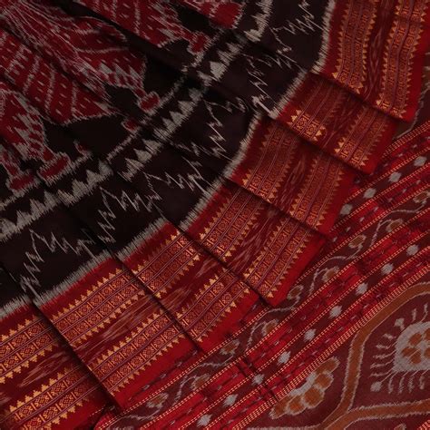 Brown Ikkat Khandua Silk Saree | A971604530 – Priyadarshini Handloom