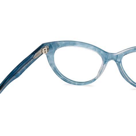 Buy Blue Block Phone Computer Glasses: Blue Transparent Full Rim Cat ...