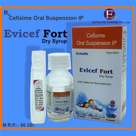 EVICEF FORT Dry Syrup Evitalife Pharma Pvt. Ltd.