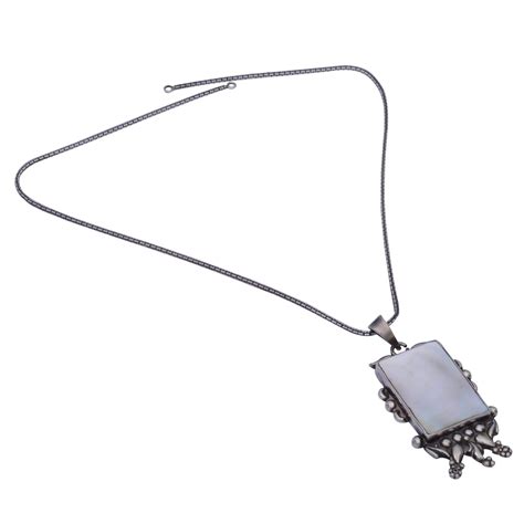 Buy Sterling Silver Neckpiece with Shell Pendant, online India ...