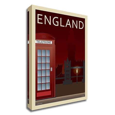 Tangletown Fine Art Telephone Box Incado 30-in H x 21-in W Places Print ...