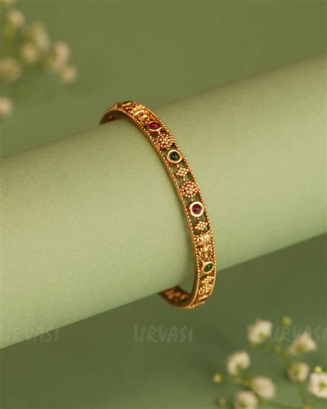 Gold-Toned Lakshmi Floral Bangles BA 292 – URVASI LADIES NOVELTIES