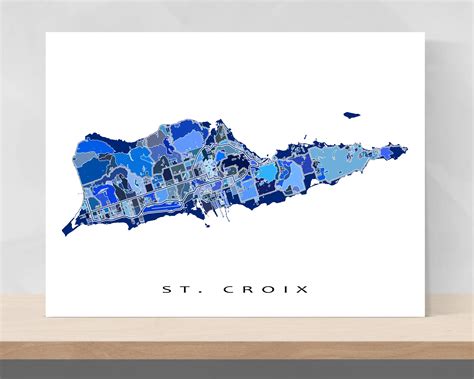 St Croix USVI Map of St Croix Map Virgin Islands Print - Etsy