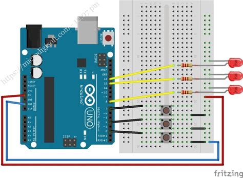 Image result for Arduino with Push Button and LED Code