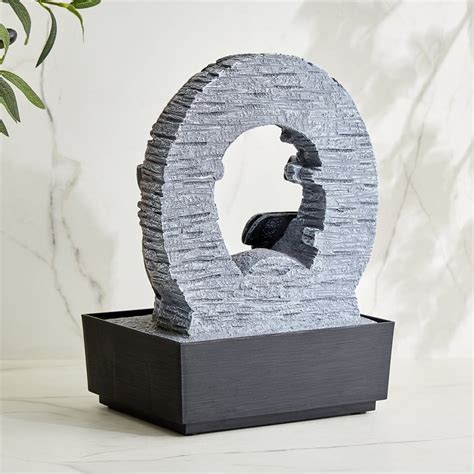 Buy Alpine Modern Polyresin Dual Side Water Fountain - 21x17x30.5cm ...