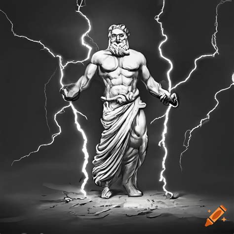Zeus Throwing Lightning Bolt