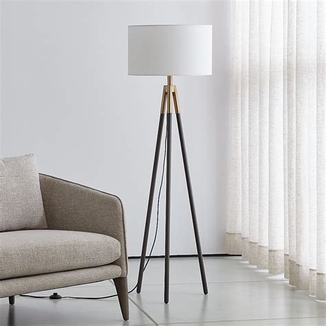 Hyde Black and Nickel Metal Tripod Floor Lamp + Reviews | Crate and ...