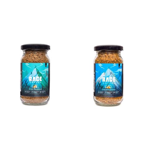 Rage Coffee Combo Pack of 2 - Irish Hazelnut & Creme Caramel Flavoured ...